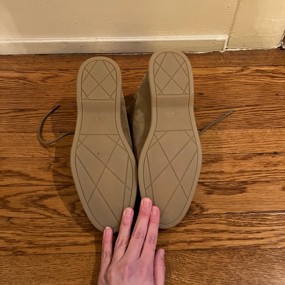 Zara FAUX FUR LINED FLAT SUEDE ANKLE BOOTS - Picture 8 of 8